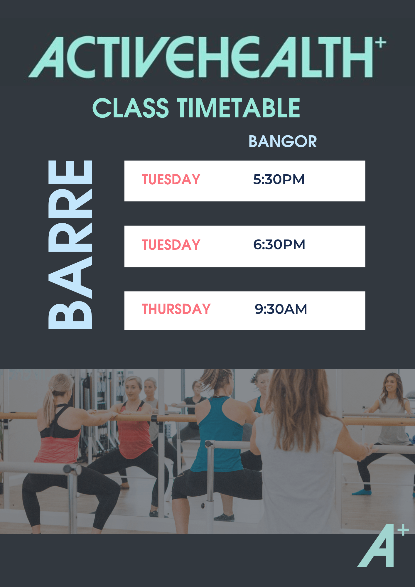 Barre Pilates Schedule at Active Health