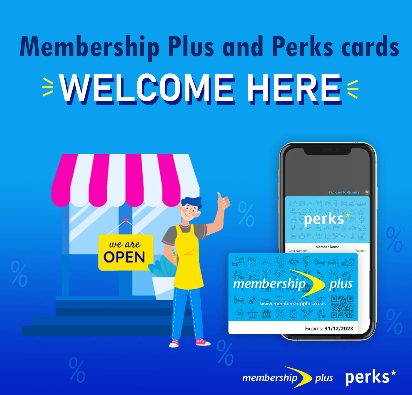 Perks Card Welcome Here